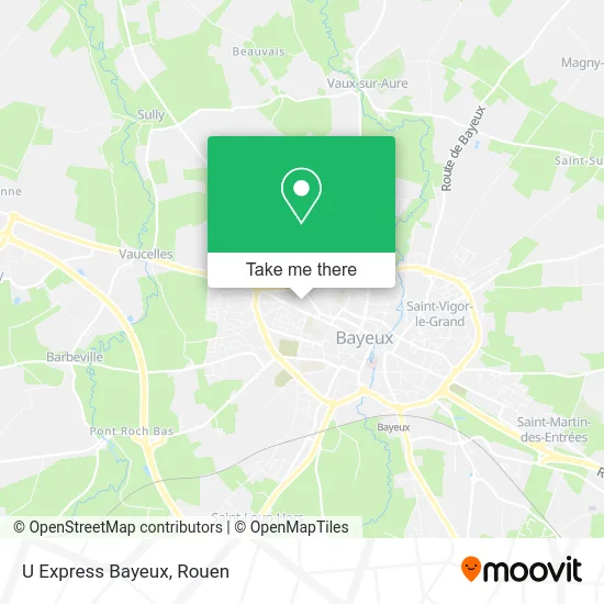 U Express Bayeux map
