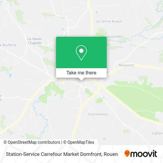 Station-Service Carrefour Market Domfront map