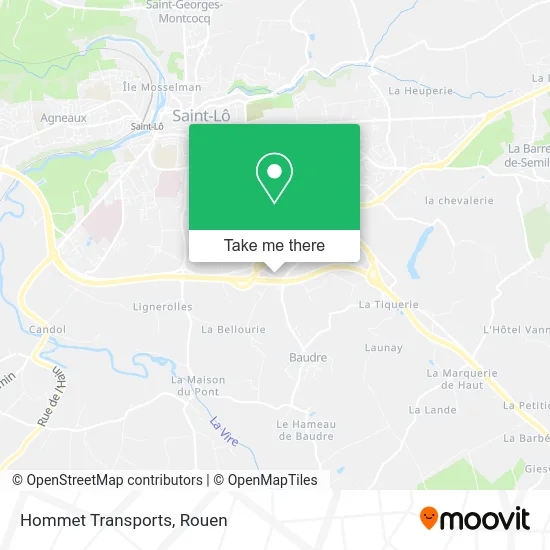 Hommet Transports map
