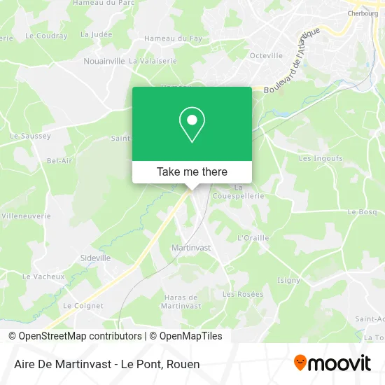 Aire De Martinvast - Le Pont map