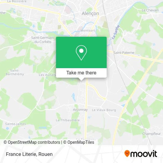 France Literie map