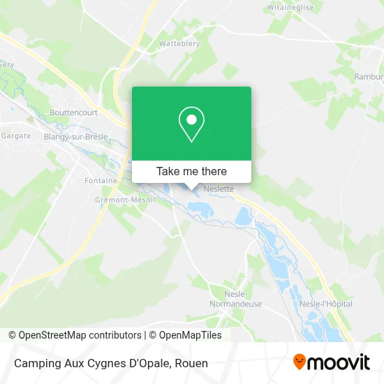 Camping Aux Cygnes D'Opale map