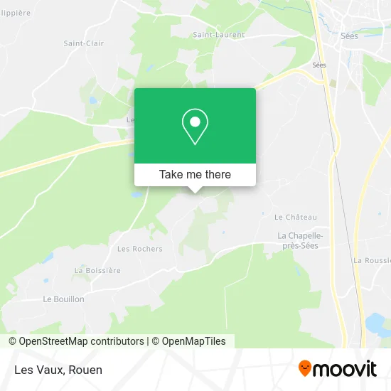 Les Vaux map