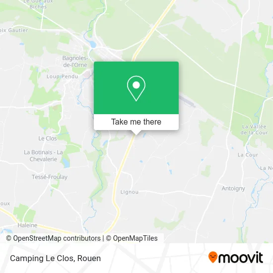 Camping Le Clos map