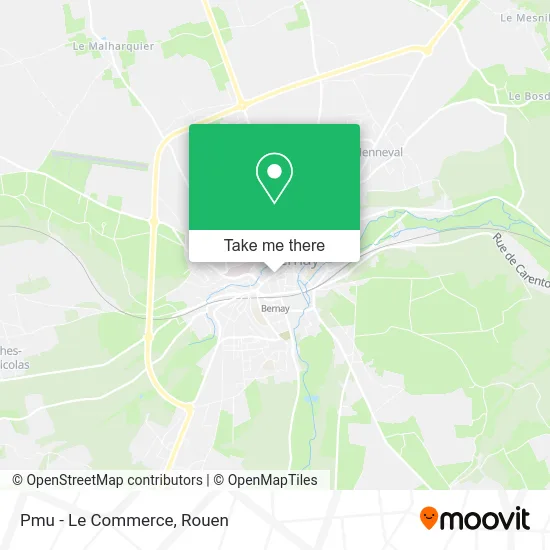 Pmu - Le Commerce map