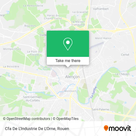 Cfa De L'Industrie De L'Orne map