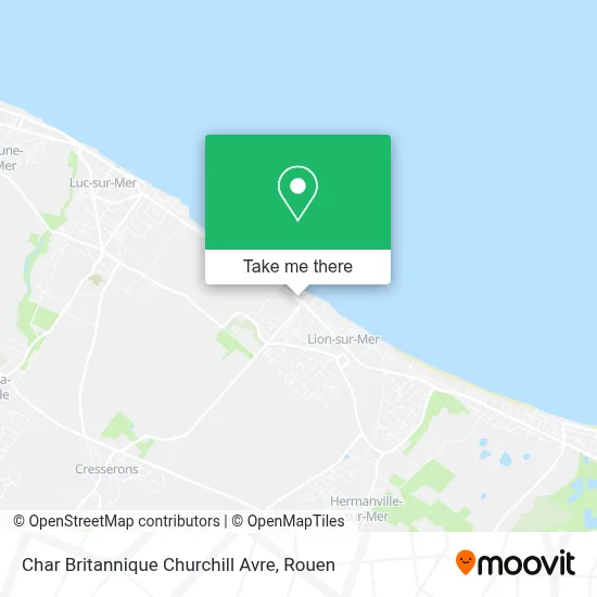 Char Britannique Churchill Avre map