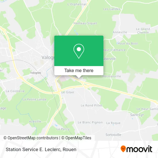 Station Service E. Leclerc map