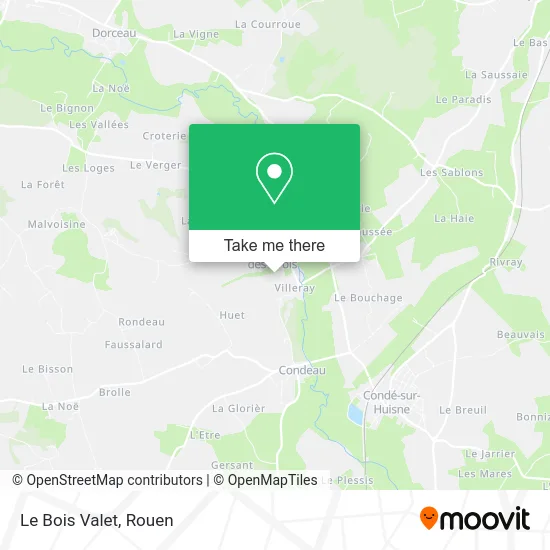 Le Bois Valet map