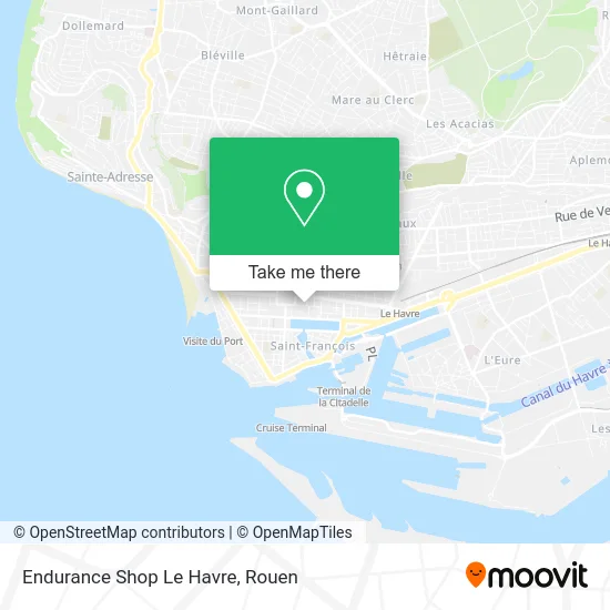 Endurance Shop Le Havre map