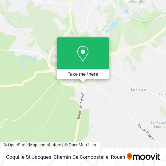 Coquille St-Jacques, Chemin De Compostelle map