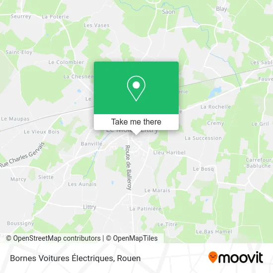 Bornes Voitures Électriques map