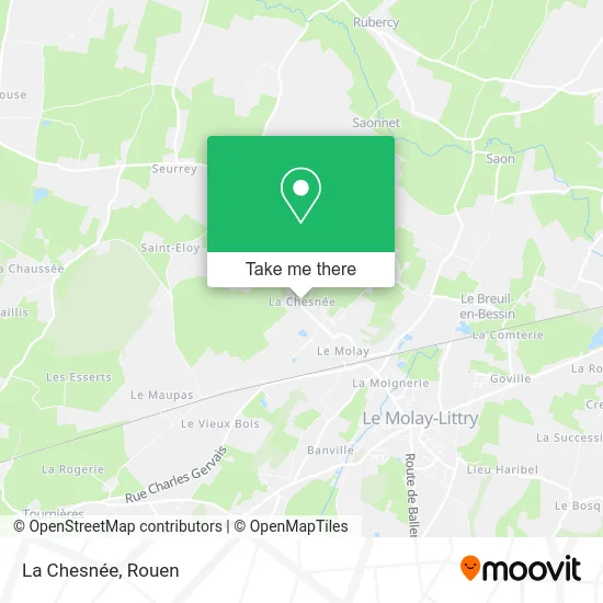 La Chesnée map