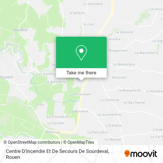 Centre D'Incendie Et De Secours De Sourdeval map