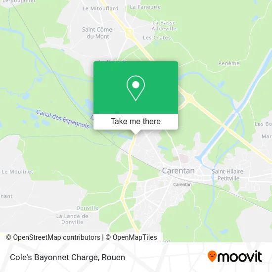 Cole's Bayonnet Charge map