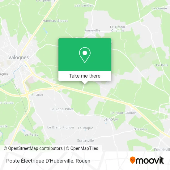 Poste Électrique D'Huberville map