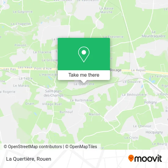 La Quertière map