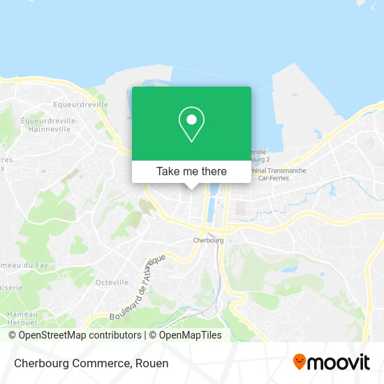 Cherbourg Commerce map