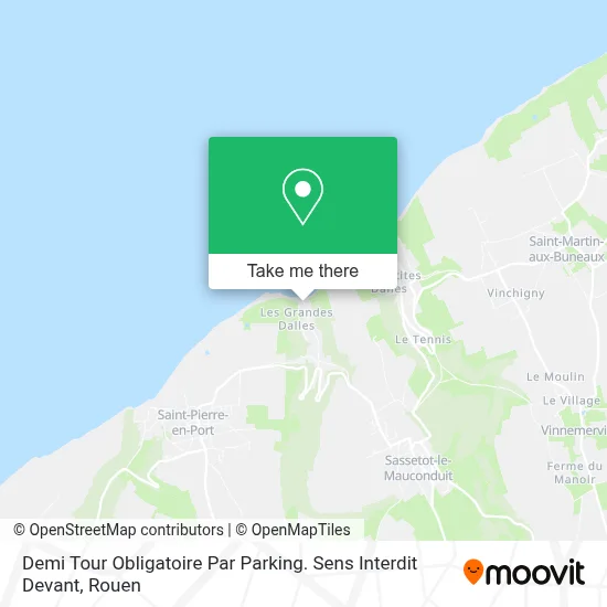 Demi Tour Obligatoire Par Parking. Sens Interdit Devant map