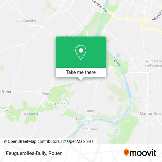 Feuguerolles-Bully map