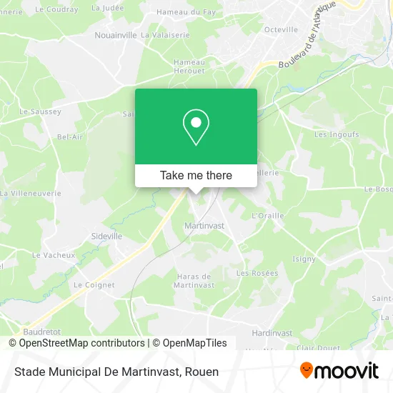 Stade Municipal De Martinvast map