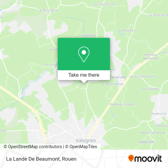 La Lande De Beaumont map