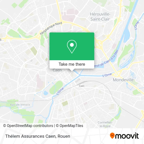 Thélem Assurances Caen map