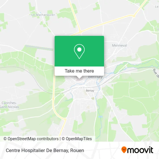 Centre Hospitalier De Bernay map