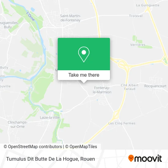 Tumulus Dit Butte De La Hogue map