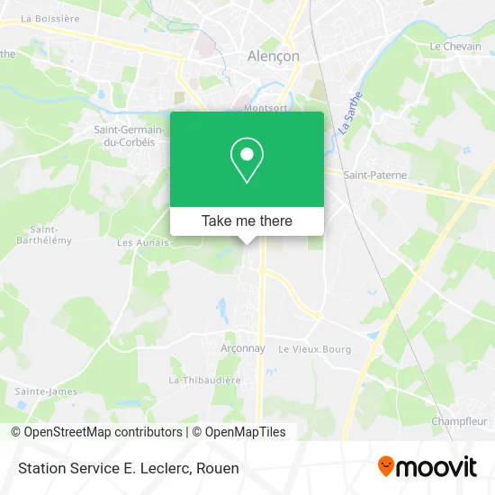 Station Service E. Leclerc map