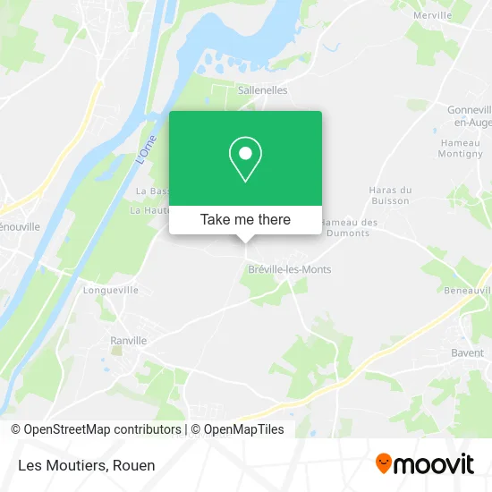 Les Moutiers map