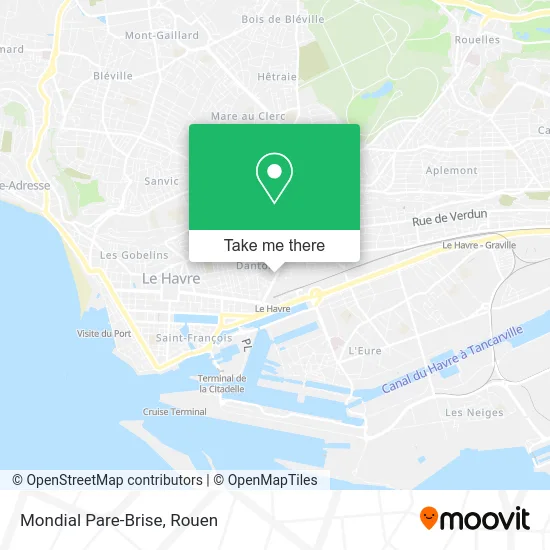 Mondial Pare-Brise map