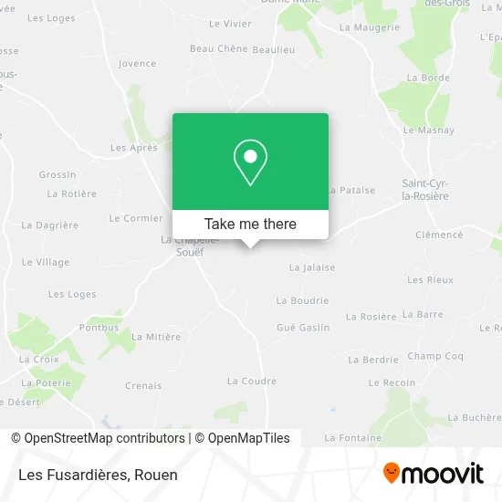 Les Fusardières map