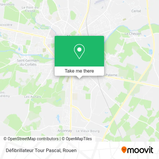 Défibrillateur Tour Pascal map