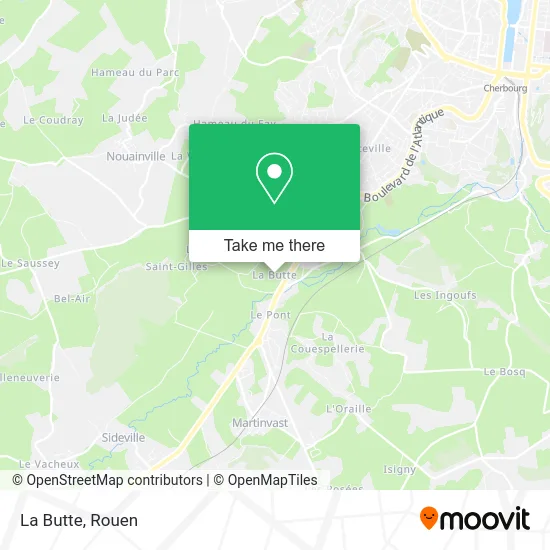 La Butte map