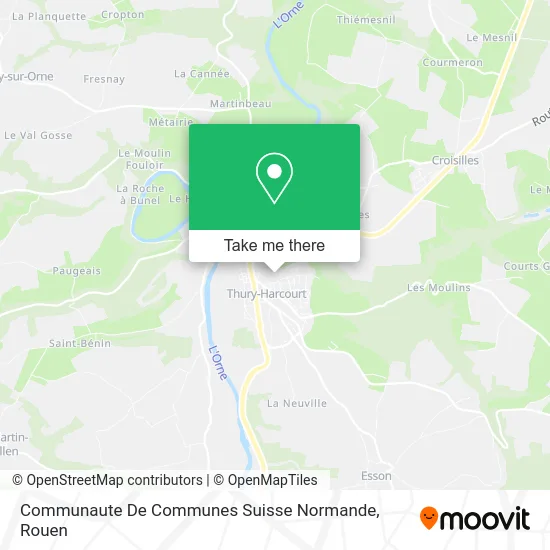 Communaute De Communes Suisse Normande map