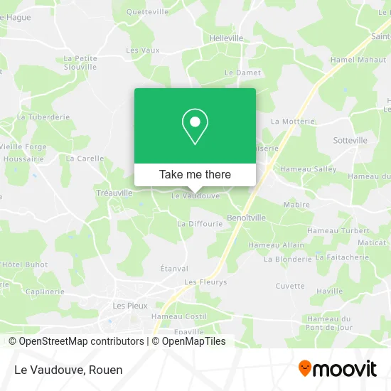 Le Vaudouve map