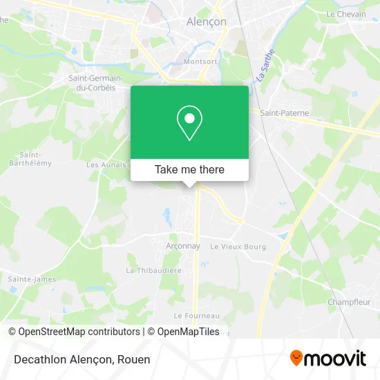 Decathlon Alençon map