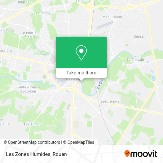 Les Zones Humides map