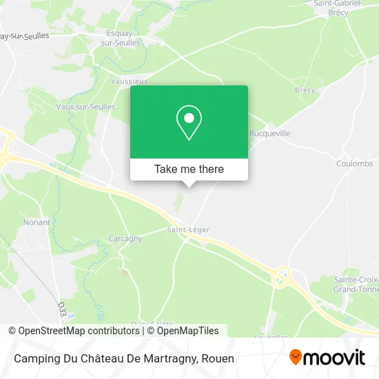 Camping Du Château De Martragny map