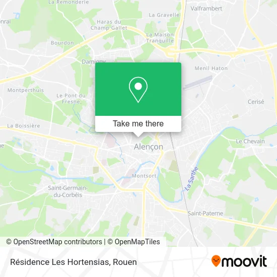 Résidence Les Hortensias map