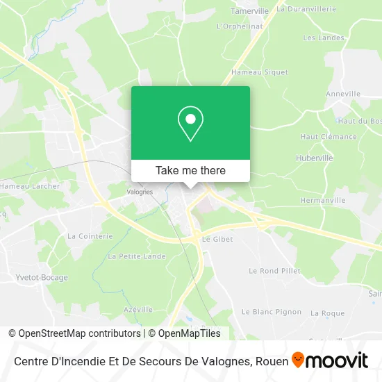 Centre D'Incendie Et De Secours De Valognes map