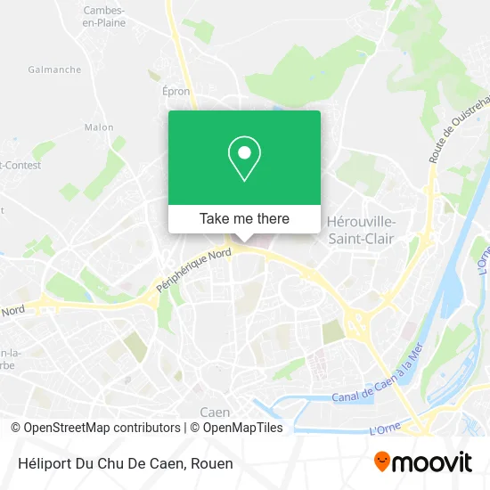 Héliport Du Chu De Caen map