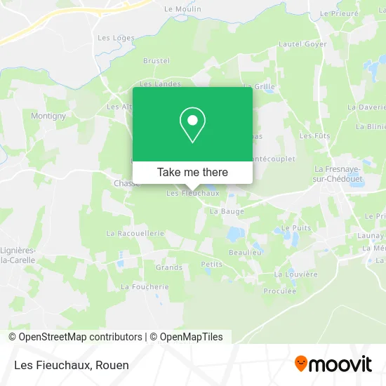 Les Fieuchaux map