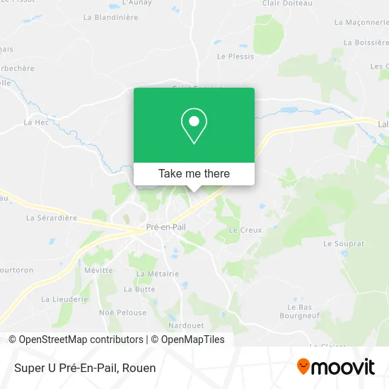 Super U Pré-En-Pail map