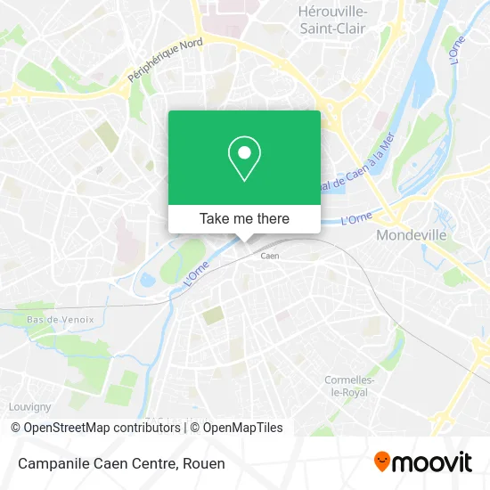 Campanile Caen Centre map