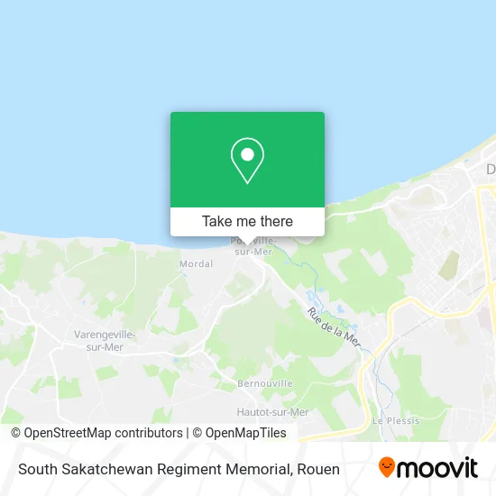 South Sakatchewan Regiment Memorial map