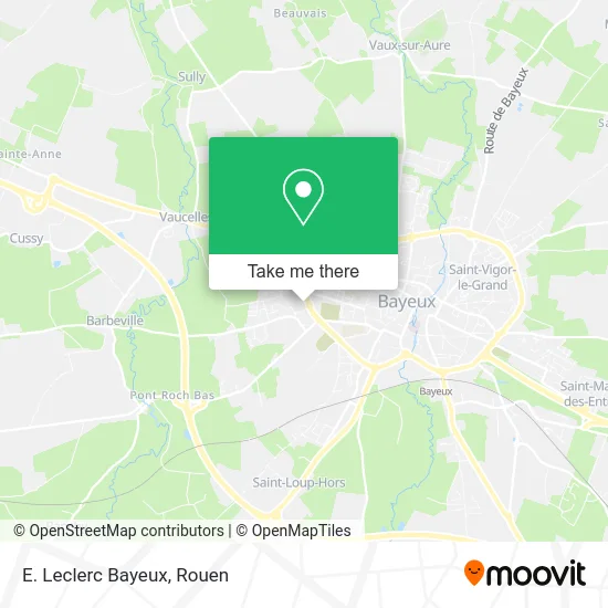 E. Leclerc Bayeux map