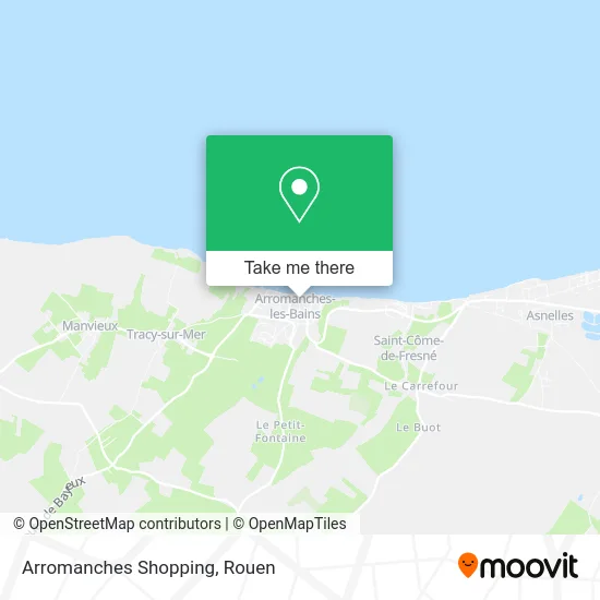 Arromanches Shopping map