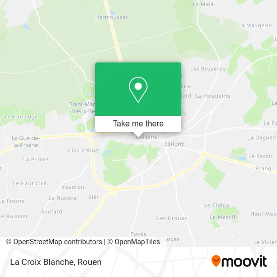 La Croix Blanche map